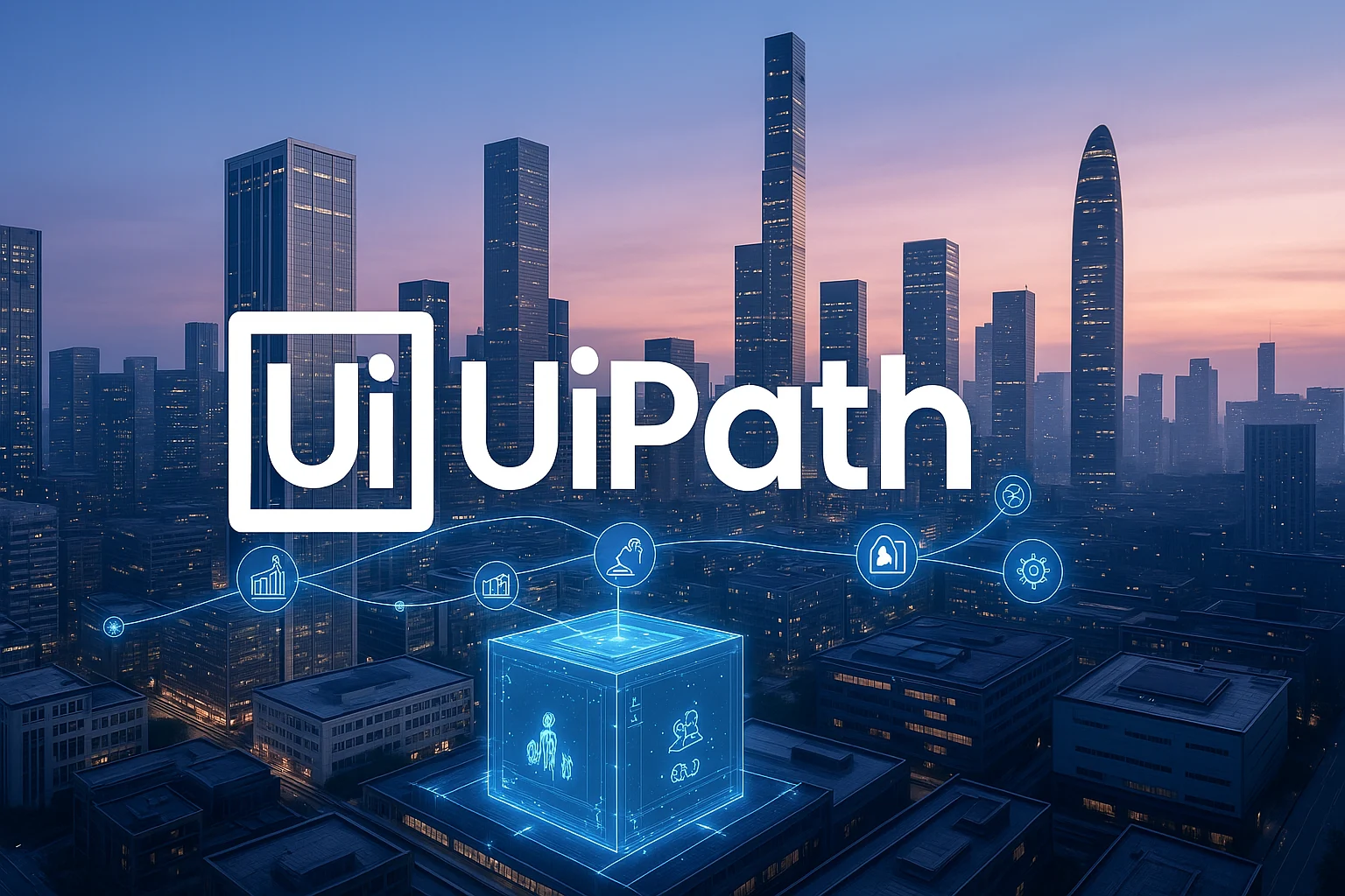 UiPath RPA bot automating tasks with AI technology